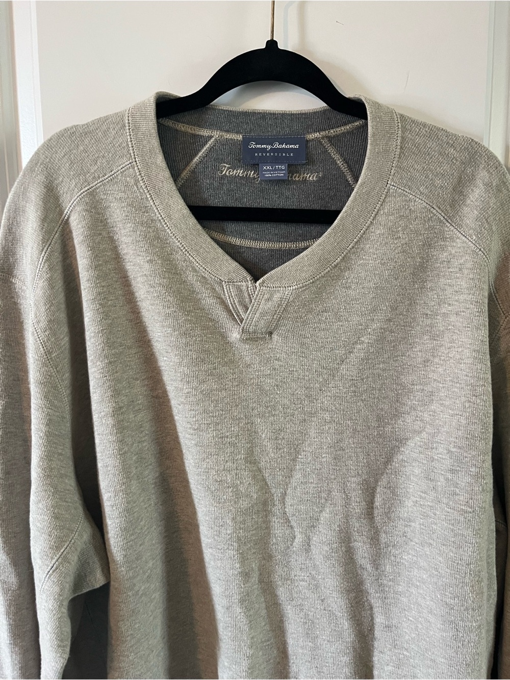 Tommy Bahama Men's Beige Reversible Crewneck Sweatshirt